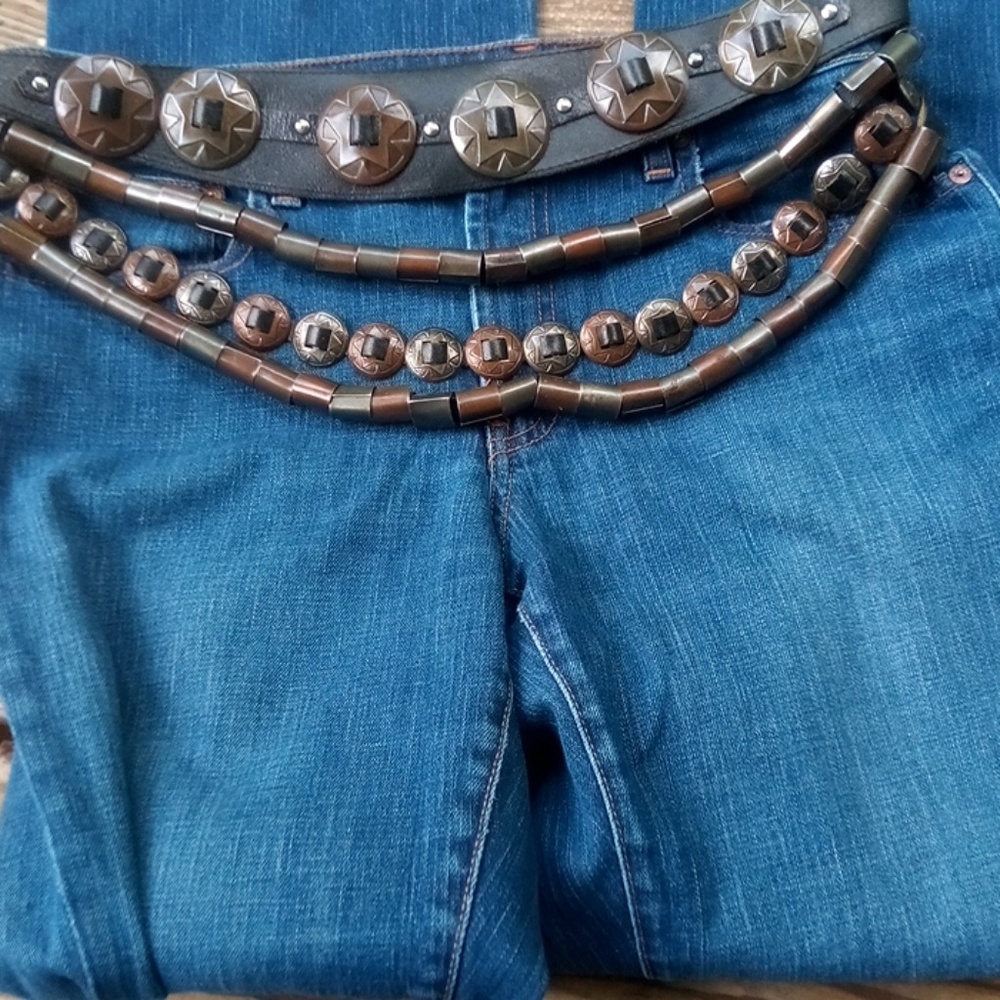 Metal & Leather belt